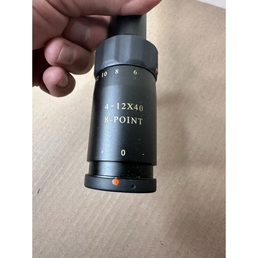 Simmons 8-Point 4-12x40mm AO Rifle Scope Black Duplex Reticle S8P41240